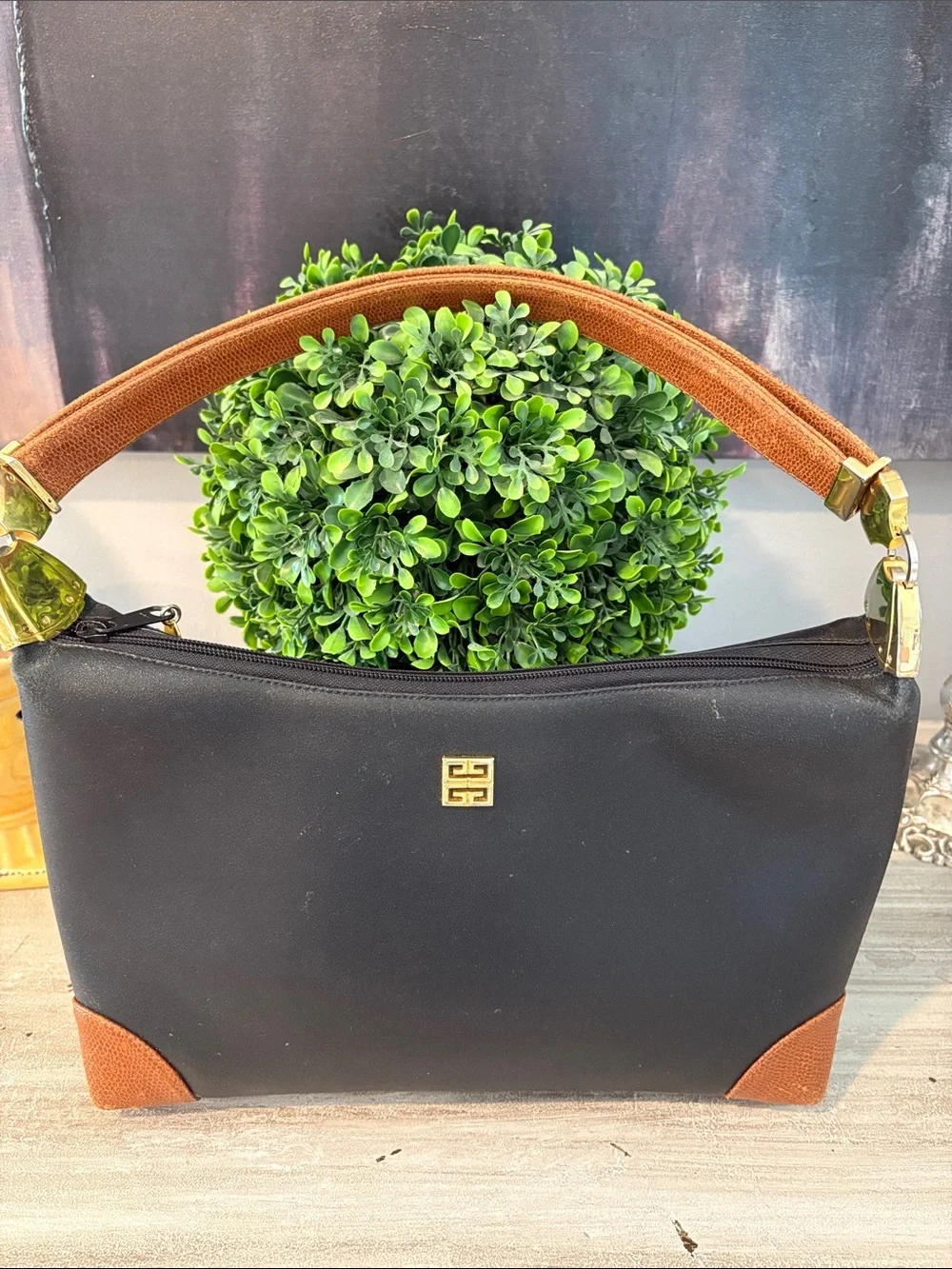 Givenchy Classic Black & Brown Two-Tone Shoulder Bag